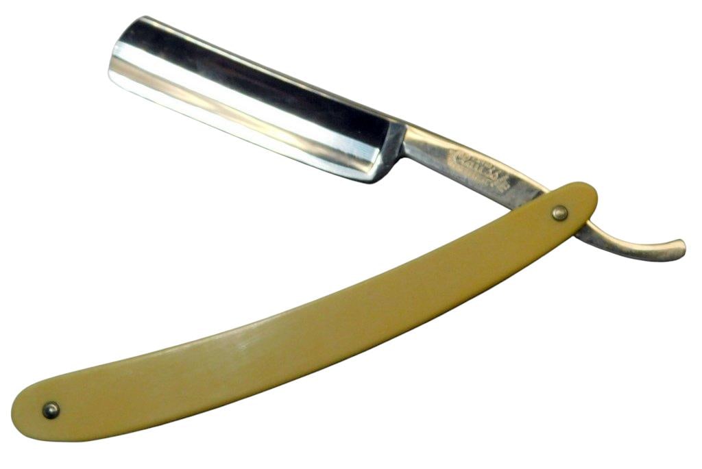 Clauss 'Barber's Special' Straight Razor w/ Cream Handle, Includes Origianal Box: Beautiful American Made estate find Clauss Barber's Special straight razor featuring a polished steel blade marked Extra Clauss Barber's Special Fremont, Ohio, paired with a cream-colored handle