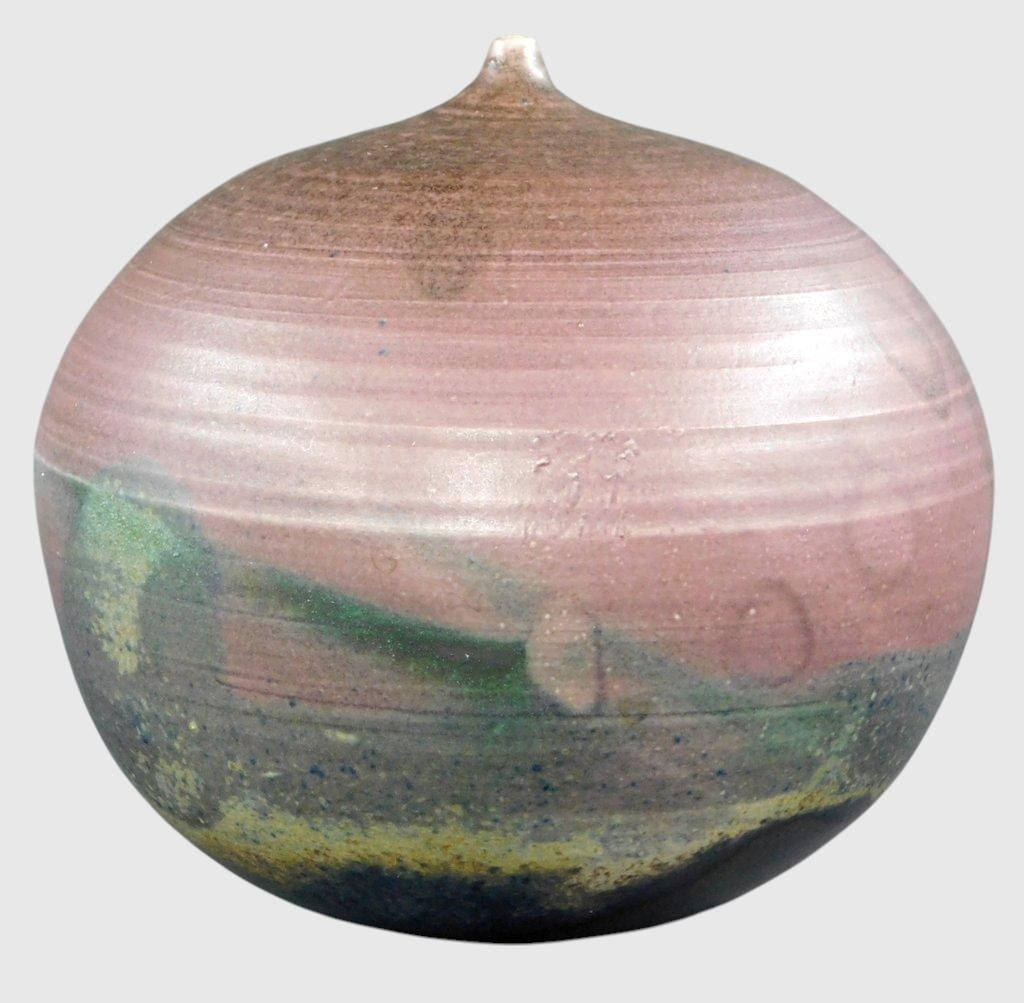 Toshiko Takaezu Closed Form Glazed Moon Pot Vessel - 2