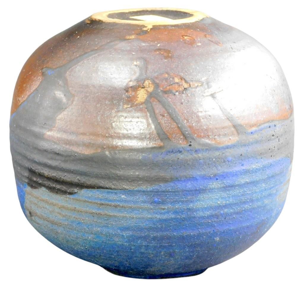 Toshiko Takaezu Glazed Stoneware Vase - 7