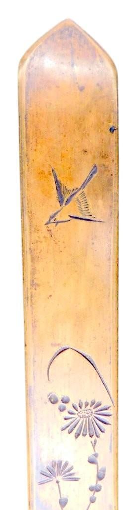 Meiji-Era (18681912) Japanese Mixed-Metal (Shakudo and Bronze) Page Turner and Letter Opener - 12