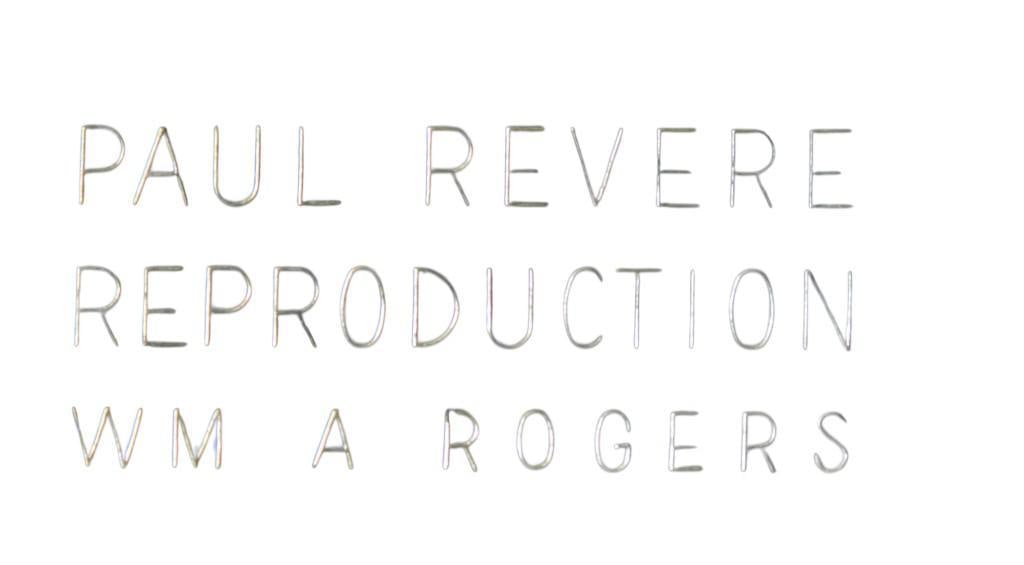 Silver-Plated Tray w/ 25th Anniversary Inscription and Paul Revere Reproduction Set - 11