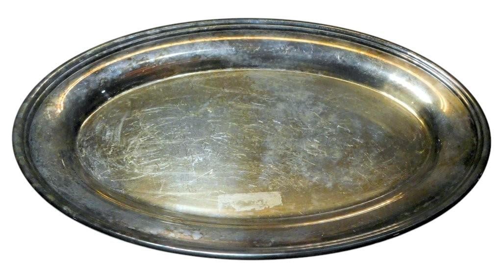 Silver-Plated Tray w/ 25th Anniversary Inscription and Paul Revere Reproduction Set - 8