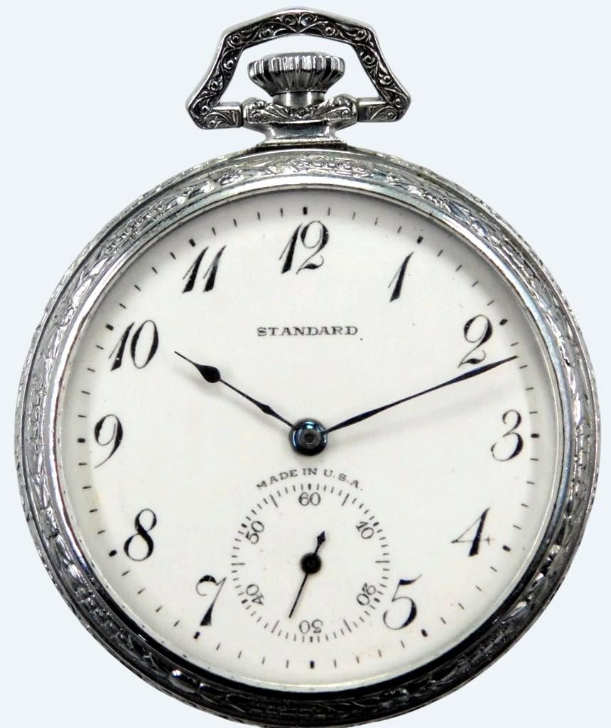 New York Standard 15-Jewel Pocket Watch w/ Engraved Case (1 of 13)