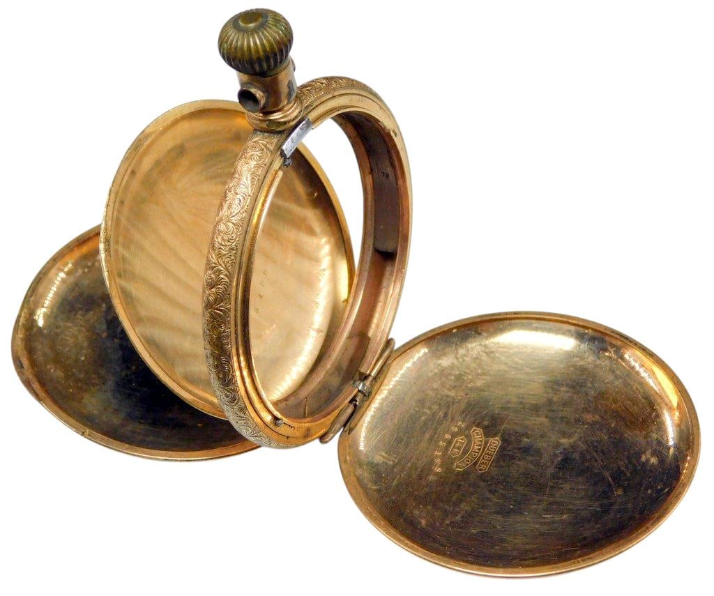 Dueber 14K Gold-Filled Champion Pocket Watch Engraved Case (1 of 11)