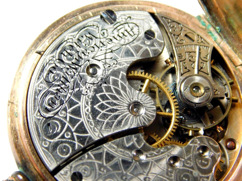 Antique Waltham 21-Jewel PocketWatch w/Fleur-de-Lis Lapel Pin - 11