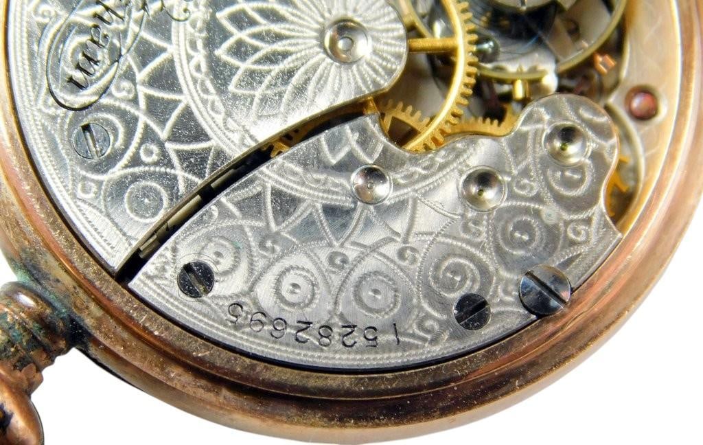 Antique Waltham 21-Jewel PocketWatch w/Fleur-de-Lis Lapel Pin - 12