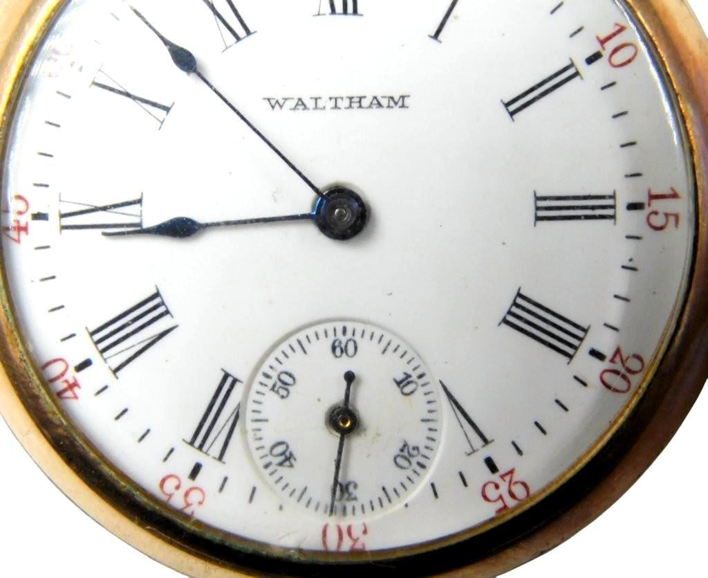 Antique Waltham 21-Jewel PocketWatch w/Fleur-de-Lis Lapel Pin - 5