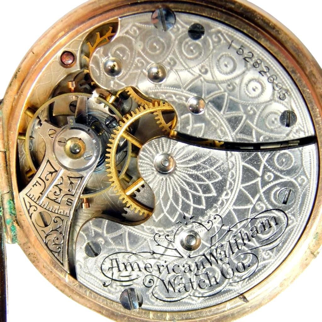 Antique Waltham 21-Jewel PocketWatch w/Fleur-de-Lis Lapel Pin - 7