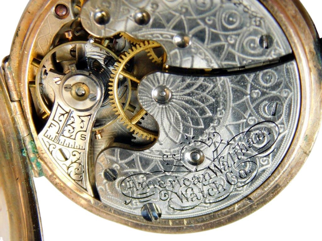 Antique Waltham 21-Jewel PocketWatch w/Fleur-de-Lis Lapel Pin - 8