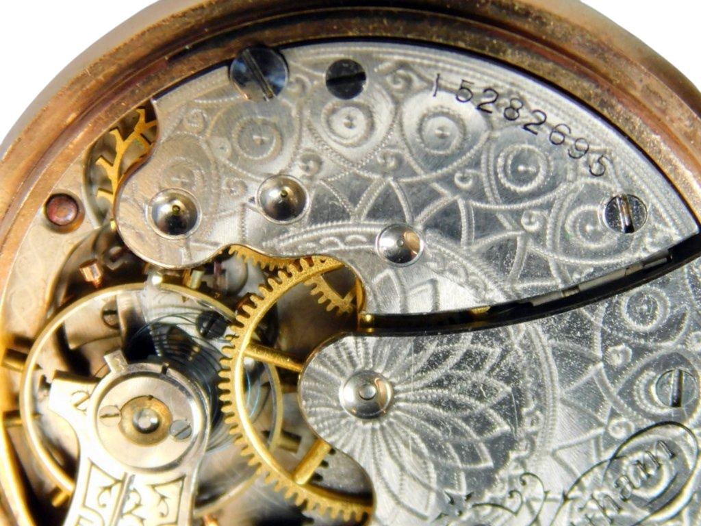 Antique Waltham 21-Jewel PocketWatch w/Fleur-de-Lis Lapel Pin - 9