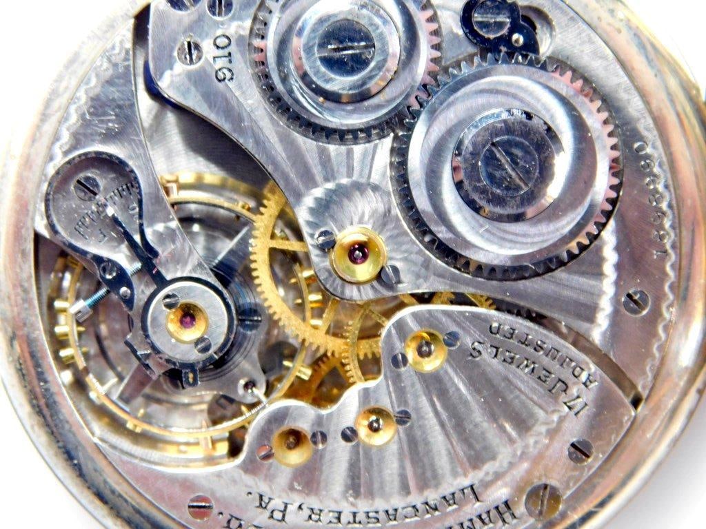 Hamilton 17-Jewels Gold-Plated, Grade 910 Pocket Watch - 12
