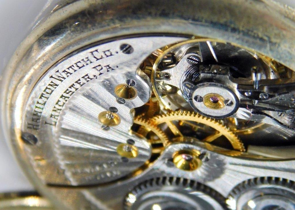 Hamilton 17-Jewels Gold-Plated, Grade 910 Pocket Watch - 13
