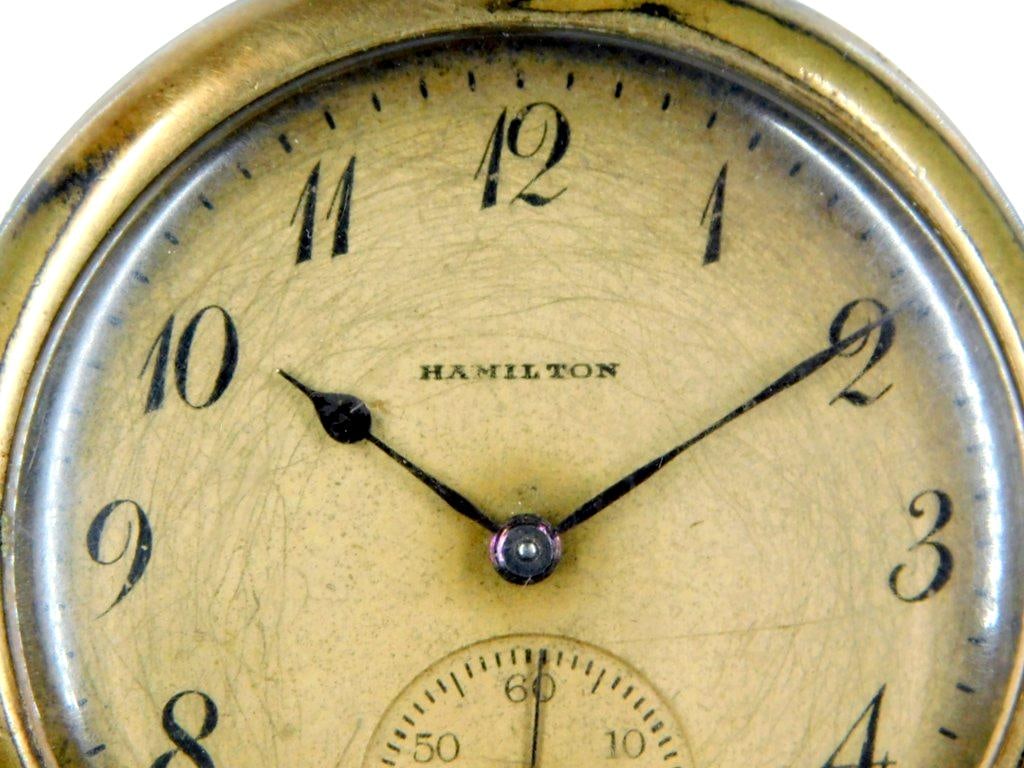 Hamilton 17-Jewels Gold-Plated, Grade 910 Pocket Watch - 3