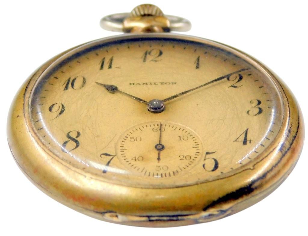 Hamilton 17-Jewels Gold-Plated, Grade 910 Pocket Watch - 7