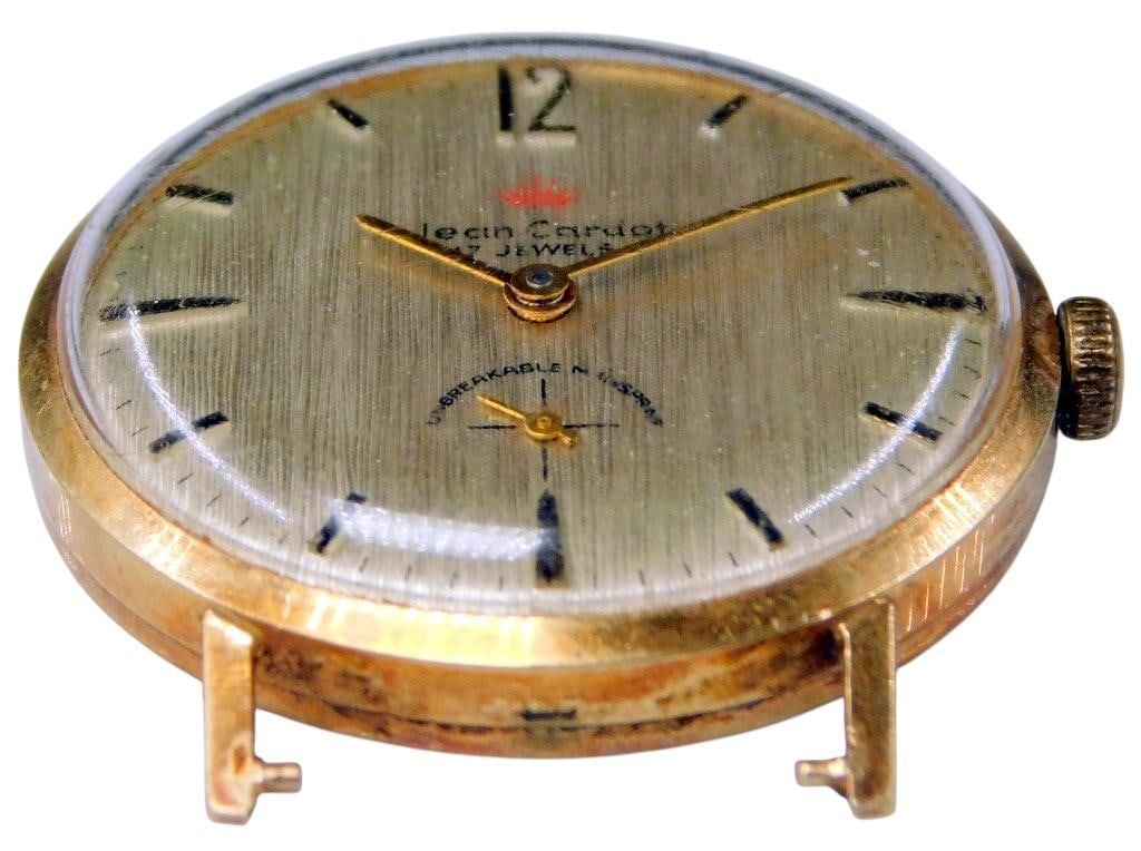 14K Gold Jean Cardot 17 Jewel Men's Vostok Wristwatch - 3