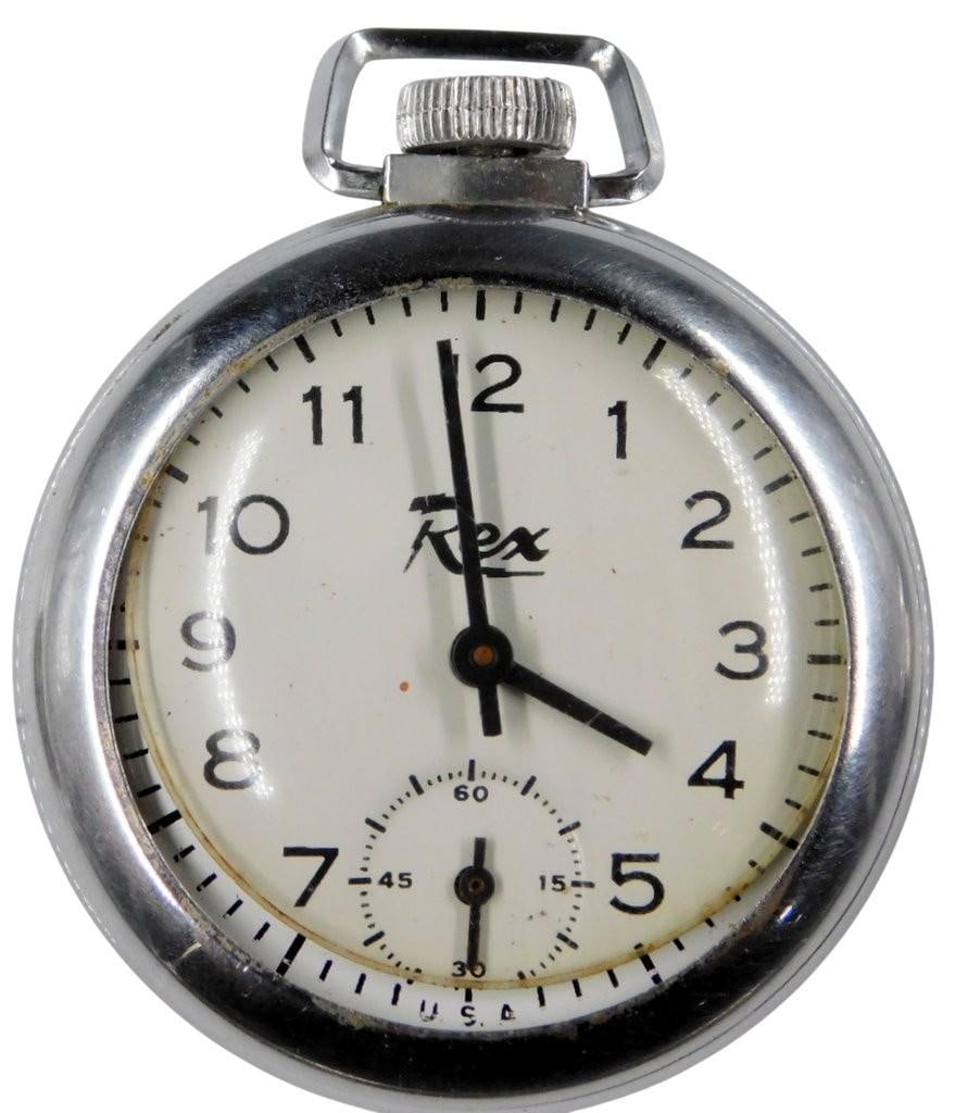 Grouping of Older Pocket Watches: Westclox and Rex, (3) - 6
