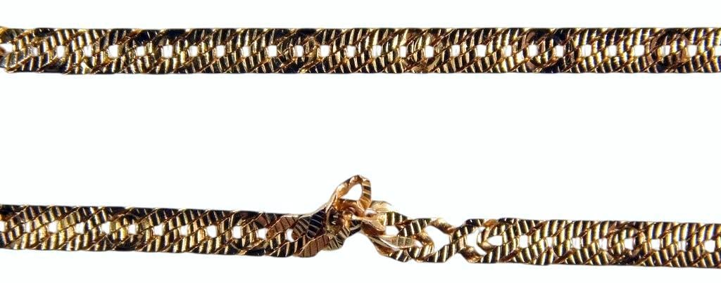 14K Yellow Gold Italian Necklace - 3
