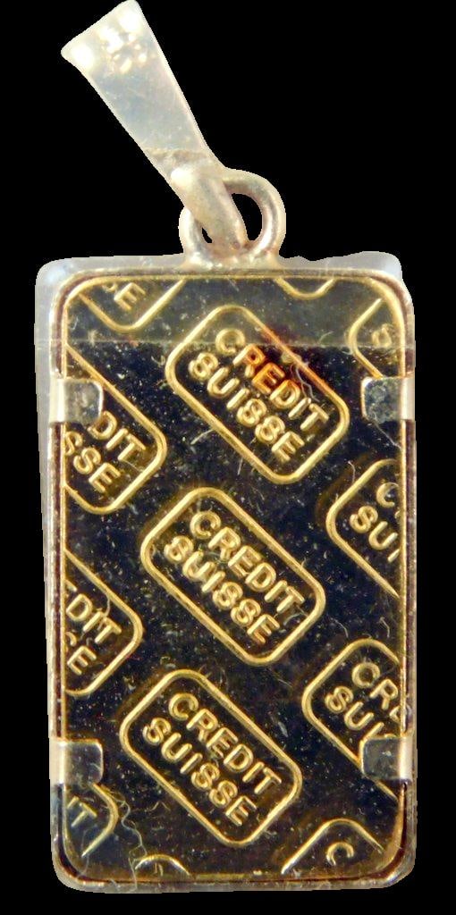 Credit Suisse 1g Fine Gold Pendant w/ Assay Certificate - 2