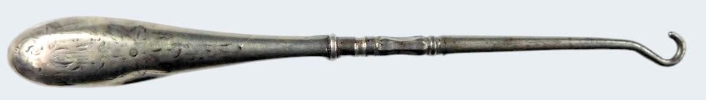 Sterling Silver Button Hook w/ Engraved Handle (1 of 5)