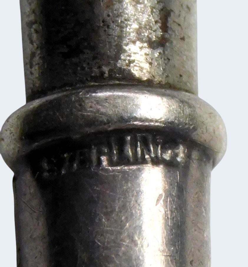 Sterling Silver Button Hook w/ Engraved Handle - 5