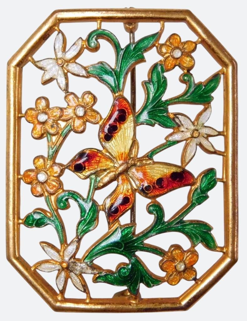 Enamel Brooch and Necklaces Featuring Various Motifs - 2