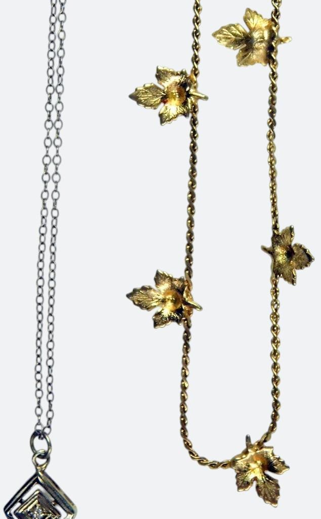 Enamel Brooch and Necklaces Featuring Various Motifs - 5