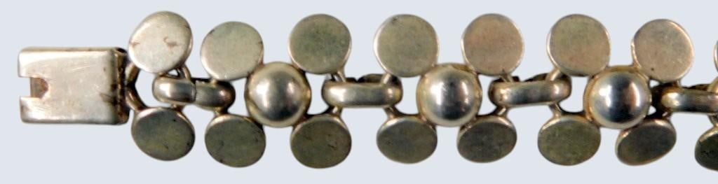 925 Silver Link Bracelet Stamped 'Mexico', '925' - 3