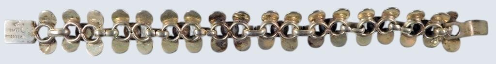 925 Silver Link Bracelet Stamped 'Mexico', '925' - 8
