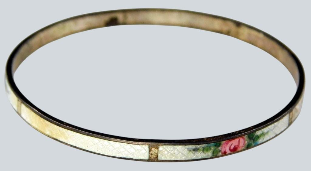 Sterling and Enamel Jewelry Pieces Grouping - 14