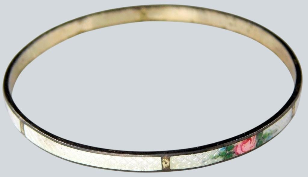 Sterling and Enamel Jewelry Pieces Grouping - 16