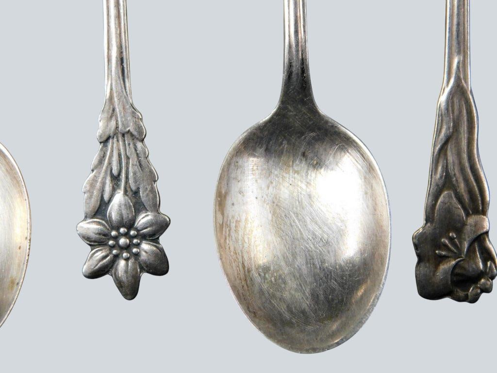 Grouping of Primans ALP Sweden Floral Handle Spoons, (5) - 3