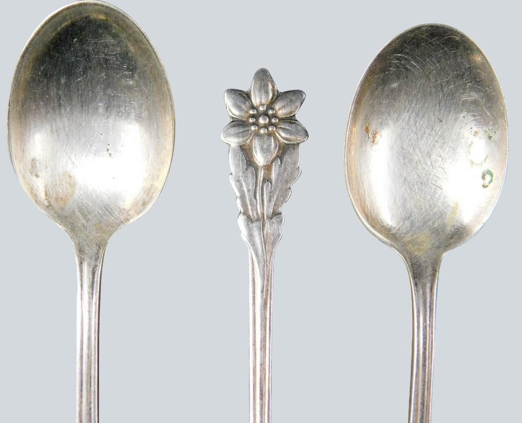 Grouping of Primans ALP Sweden Floral Handle Spoons, (5) - 4