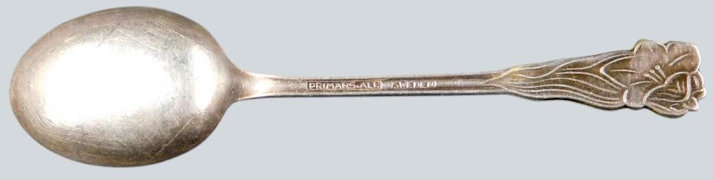 Grouping of Primans ALP Sweden Floral Handle Spoons, (5) - 7