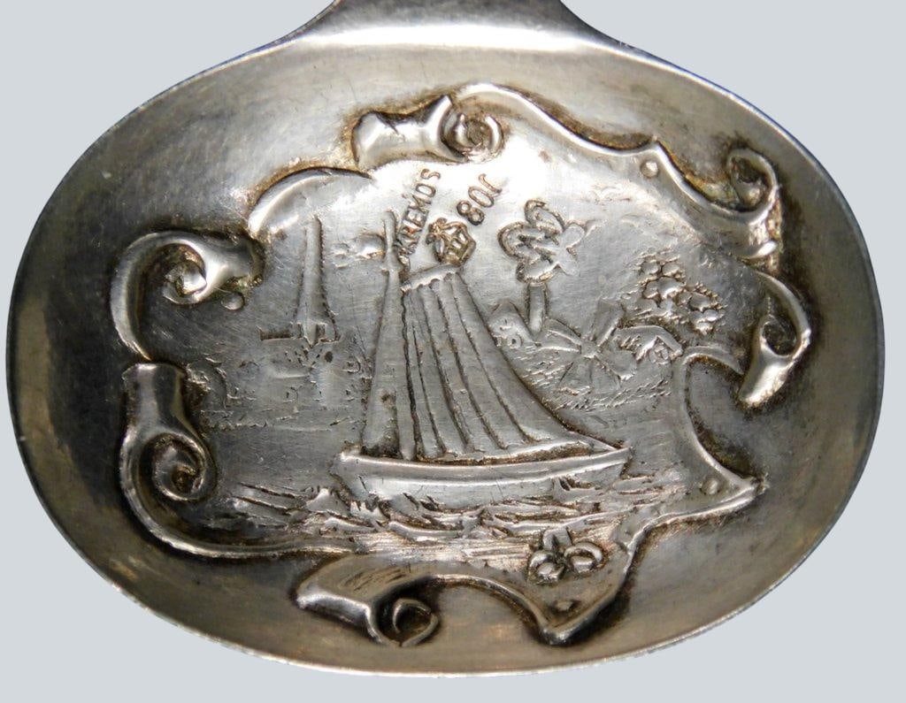 Sterling Silver Souvenir Spoons w/ Various Designs, (4) - 14