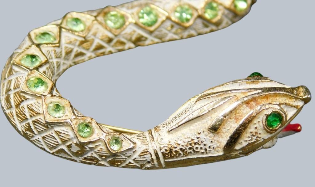 Art and Pell Designer Brooches Featuring Snake and Cat Designs - 3