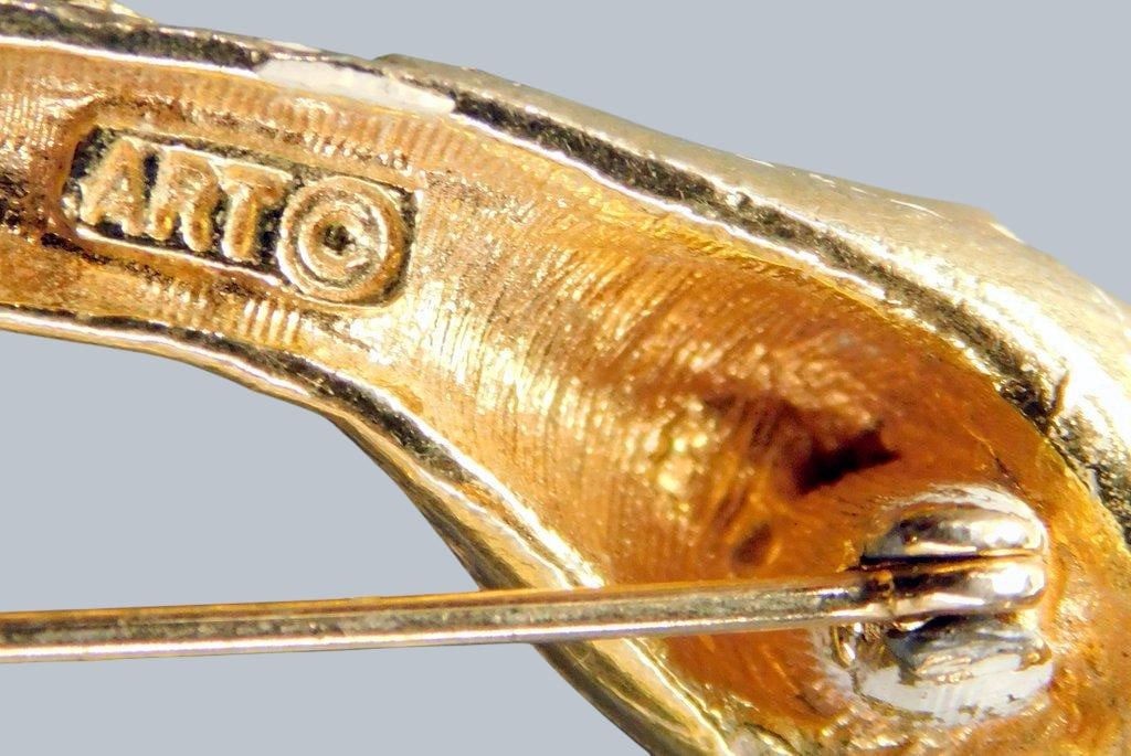 Art and Pell Designer Brooches Featuring Snake and Cat Designs - 8