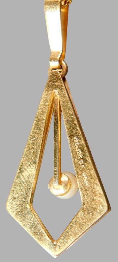 14K Gold-Filled Wells Brooch & Pendant Necklace with Pearl Accent - 8