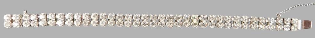 Kramer of N.Y. Rhinestone Bracelet and Filigree Clip-On Earrings Set - 2