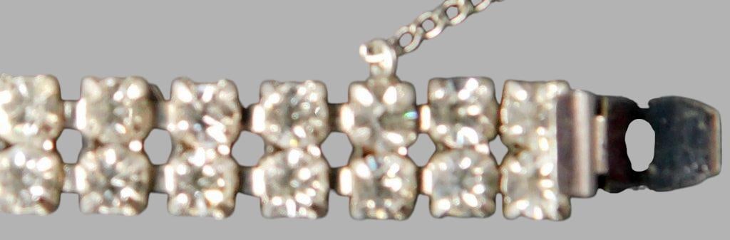 Kramer of N.Y. Rhinestone Bracelet and Filigree Clip-On Earrings Set - 4