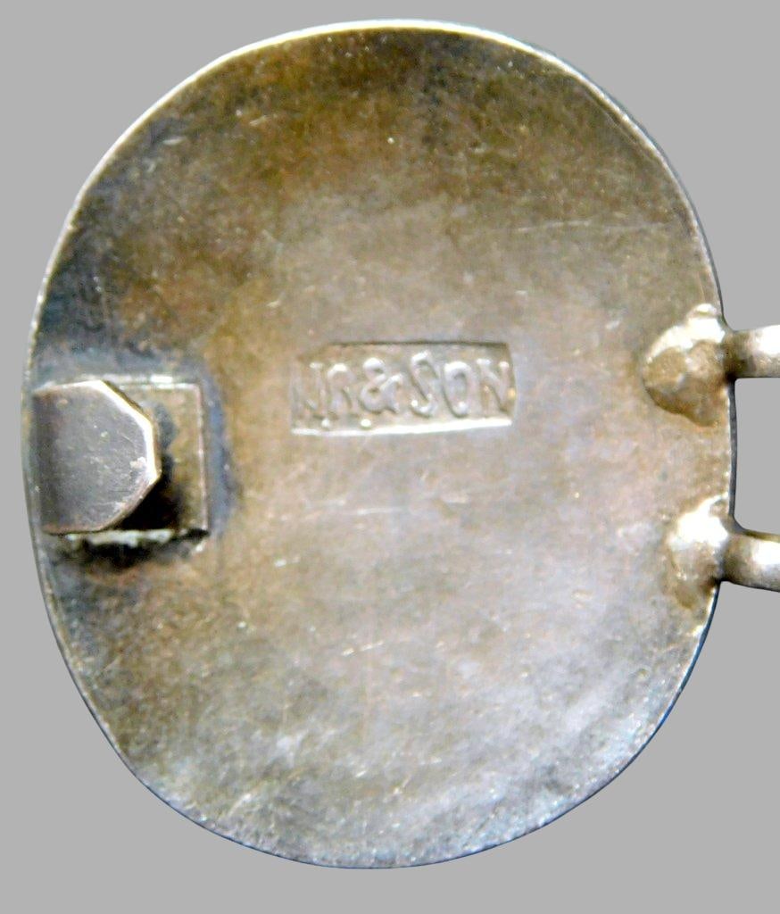 Grouping of Jewelry Items Including Enameled Belt, Tourquoise Necklace, and Bird Pin - 7