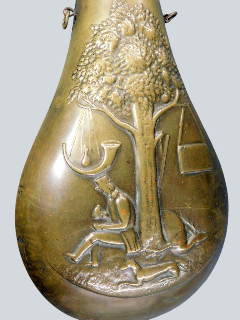 Antique Old West Hunting Gun Powder Flask - 2