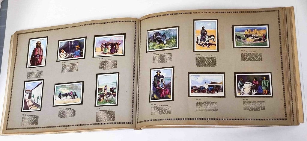 Antikes Sammelalbum: Antikes Sammelalbum Im Reiche der Mitte - mit Sven Hedin durch Asiens Wüsten, Hrsg.. Klipps Kaffee Bremen, 1933 Interne Nummer A0161100080