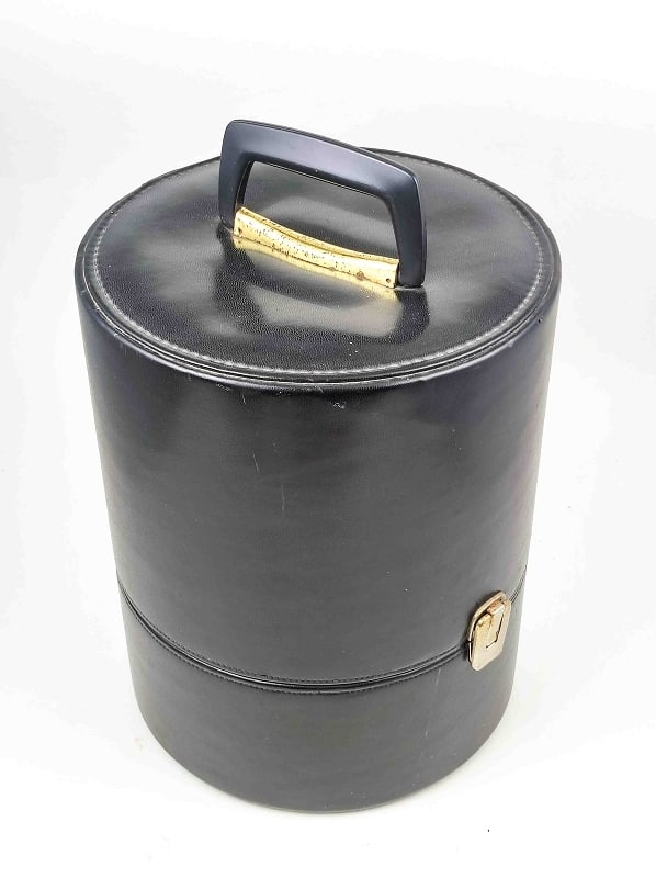 Vintage Zylinderbox: Vintage Zylinderbox, Ø ca. 26cm normale, Höhe ca. 34cm, Gebrauchsspuren Interne Nr. A0170400006