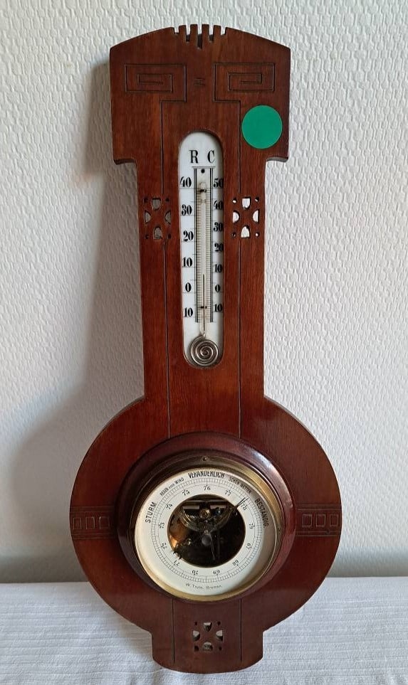 Antike Jugendstil Wetterstation: Antike Jugendstil Wetterstation, Maße ca. 53,5 x 25cm Interne Nr. A0171400067