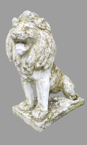 XL Löwe Gartenskulptur: XL Löwe Gartenskulptur Maße ca. 95 x 90 x 45cm, Gewicht ca. 120KG, witterungsbedingter Zustand Interne Nummer A0171500038