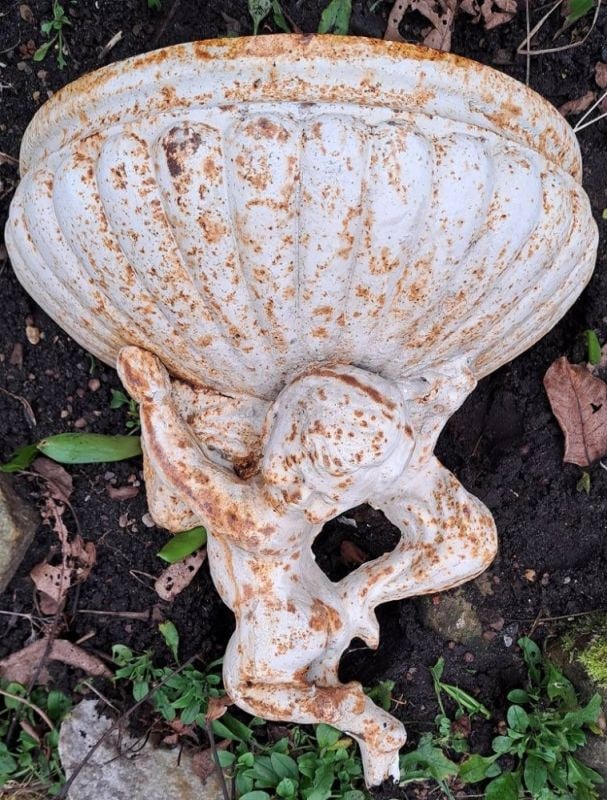 Wandhalter Planzenhalter: Wandhalter, Planzenhalter, Engeldekor, Eisen lackiert, Maße ca. 40 x 38 x 20cm Interne Nummer A0171400314