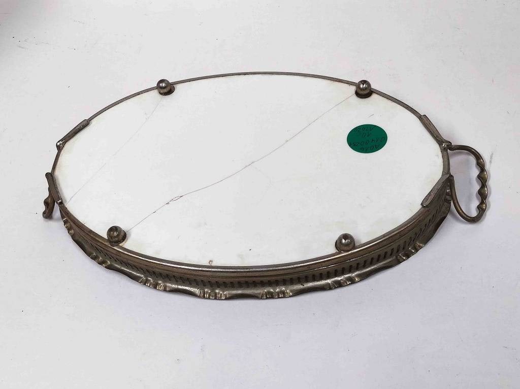 Art Deco Tablett Kugelfüße - 2