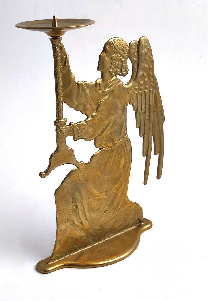 Jugendstil Messing Kerzenhalter (1 of 2)