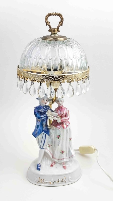 Antike Porzellanlampe: Antike Porzellanlampe, Funktion ungeprüft, Besatz vollständig Interne Nummer A0171400104