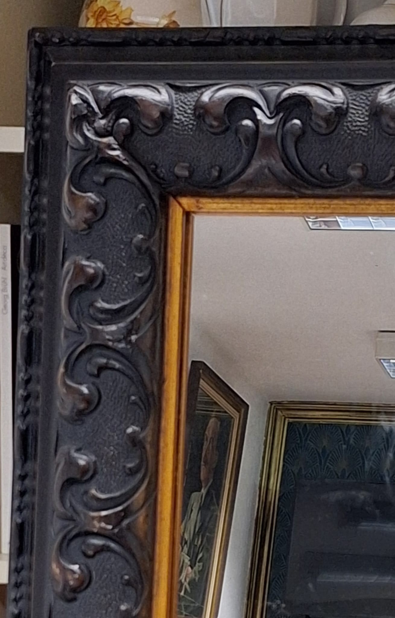 XXL Spiegel gerahmt: XXL Spiegel gerahmt,Maße ca. 188 x 98cm, Spiegelglas neu, Rahmenleiste Breite ca. 15cm Interne Nr. A0170300046